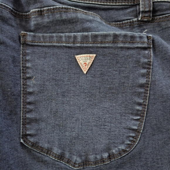 Guess Blue Denim Cropped Capri Jeans Size 31 - Picture 2 of 6